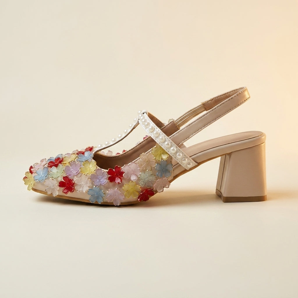 Garden Bloom Slingback Heels