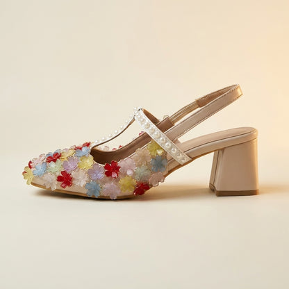 Garden Bloom Slingback Heels