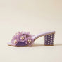 Violette Floral Mule Heels