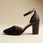 Midnight Royale Black Block Heels