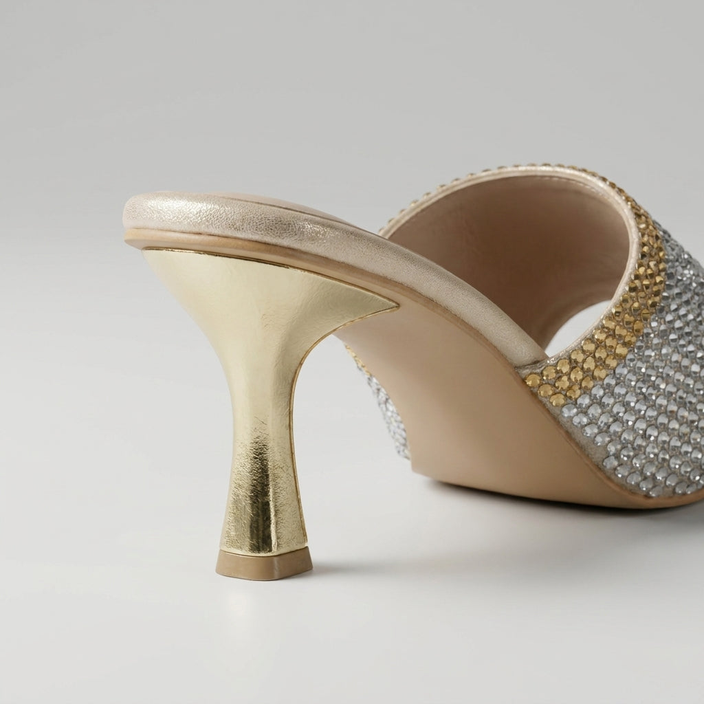 Royal Sparkle Bridal Slide Heels