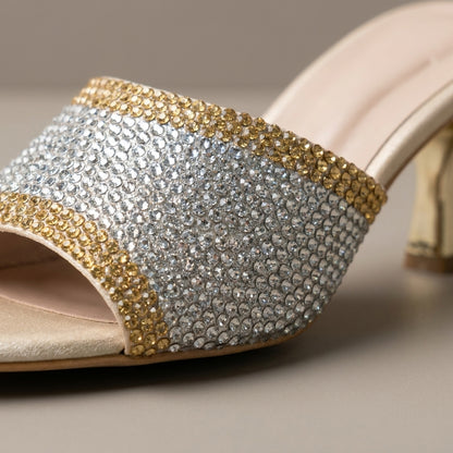 Royal Sparkle Bridal Slide Heels
