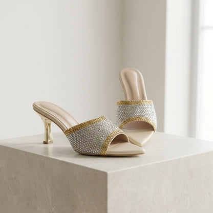 Royal Sparkle Bridal Slide Heels