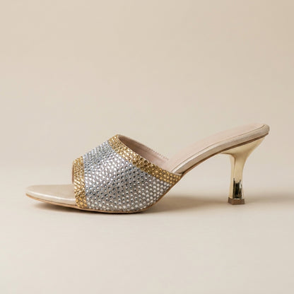 Royal Sparkle Bridal Slide Heels
