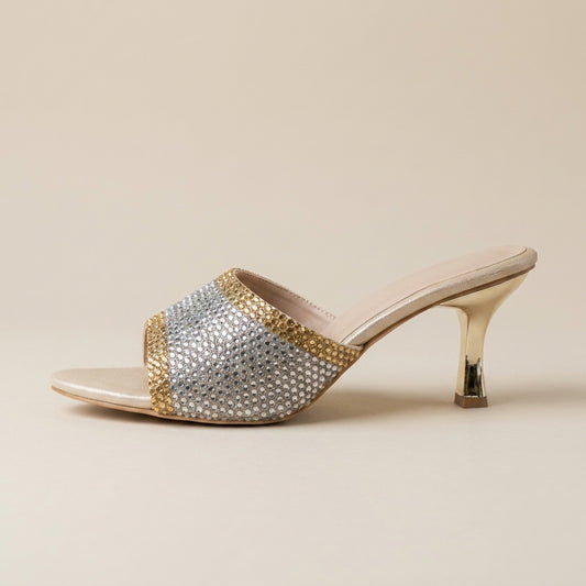 Royal Sparkle Bridal Slide Heels
