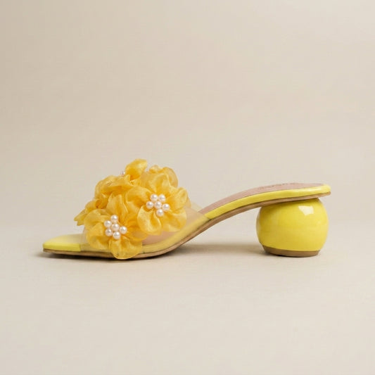 Sunshine Bloom Floral Heels