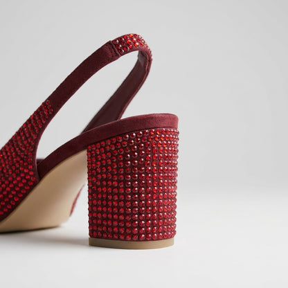 Ruby Radiance Slingback Heels