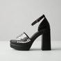 Black Mirage Mirror Platform Heels