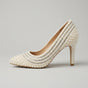 Ivory Pearl Embellished Stiletto Heels