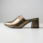 Antique Gold Metallic Mules
