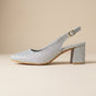 Silver Radiance Slingback Heels