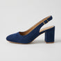 Midnight Blue Suede Slingbacks