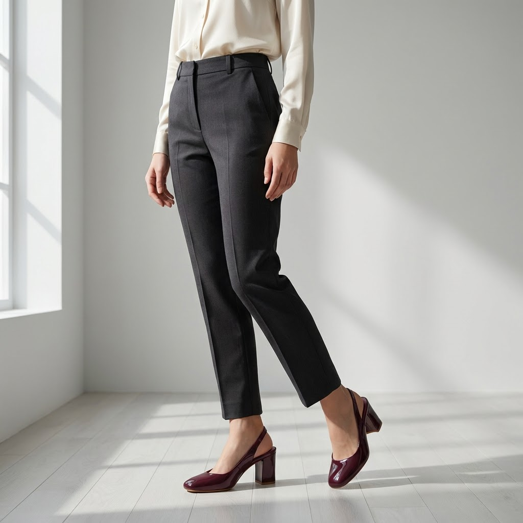 Cherry Red Block-Heel Slingbacks