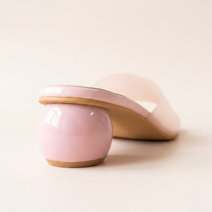 Blush Pink Translucent Orb-Heel Mules