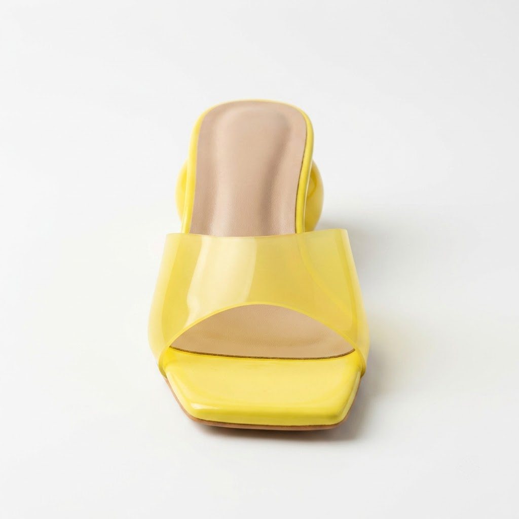 Yellow Translucent Orb-Heel Mules