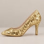 Gold Mosaic Sequin Stiletto Heels
