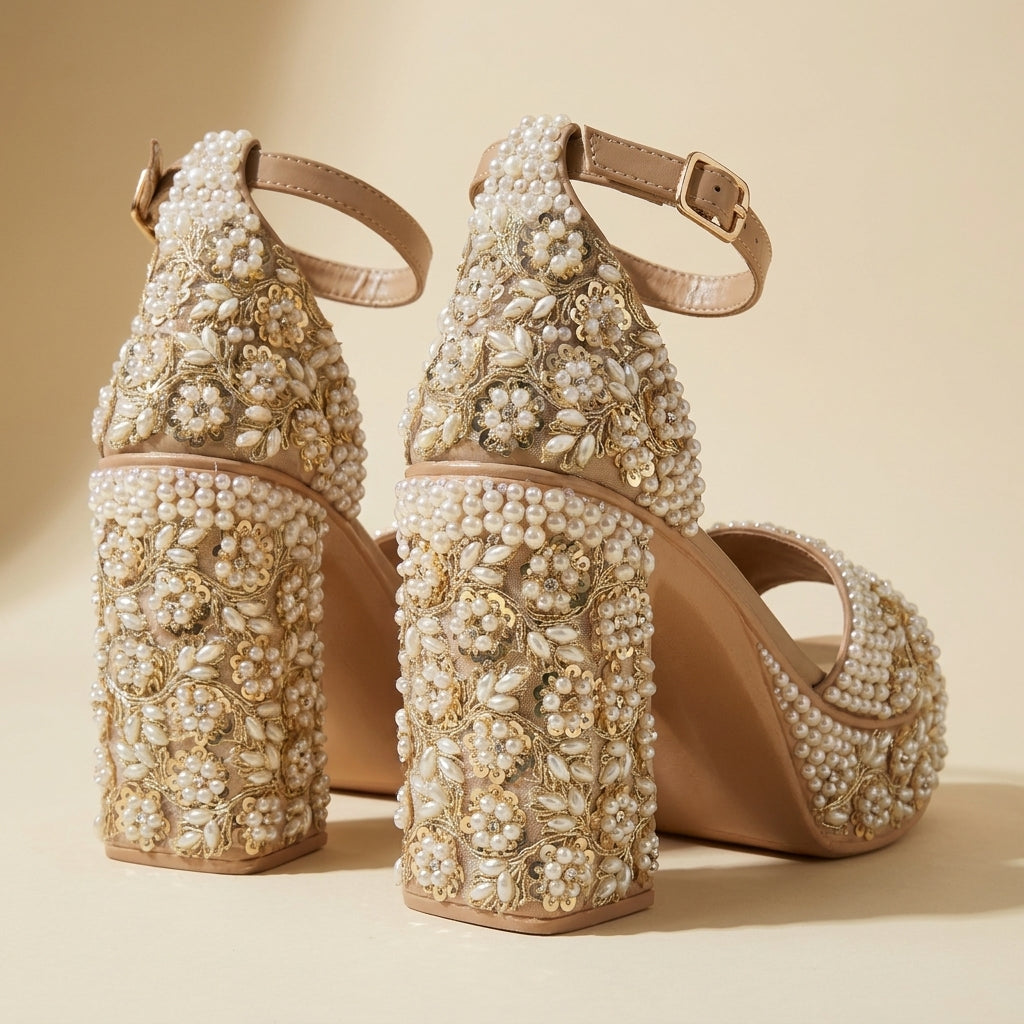 Heirloom Pearl Platform Heels