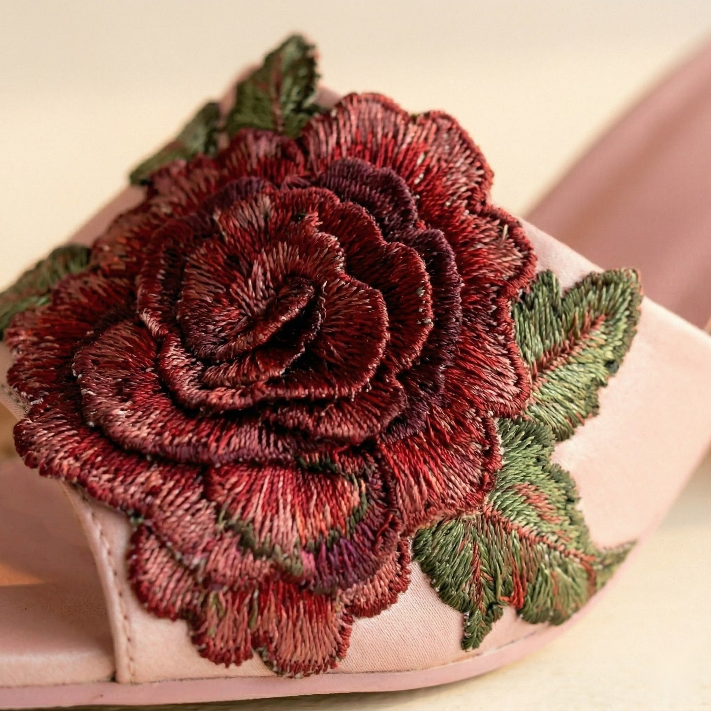 Rose Bloom Mule Heels