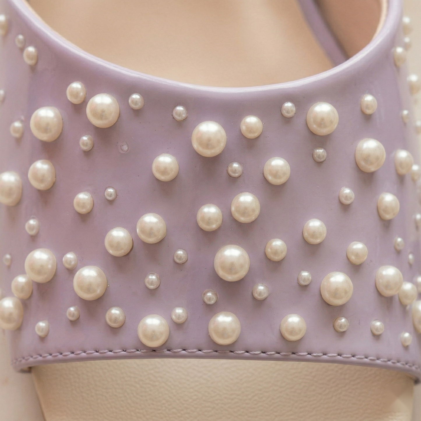 Pearl Scatter Block Heel Mules